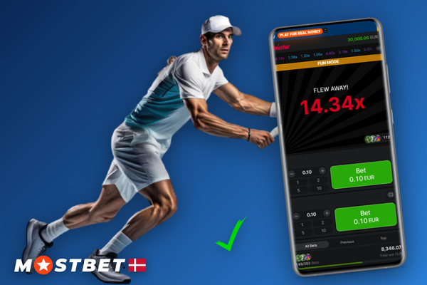 Aviator demo hos Mostbet viser stigende multiplikator og virtuelt saldofelt