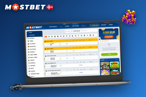 Mostbet desktop-klient med live-chat-support åben på skærmen